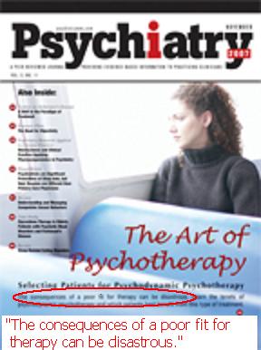 cover of psychaitry Nov 2006